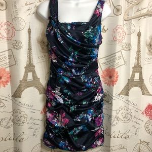 Express Sleeveless Floral Cocktail Dress